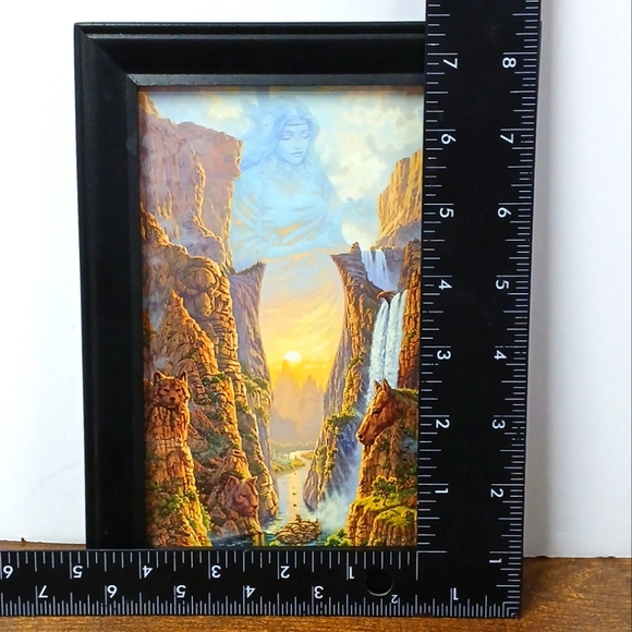 CANYON INDIAN MAIDEN Framed Blank Notecard - by Jonathan Earl Bowser, Native - Picture 3 of 3